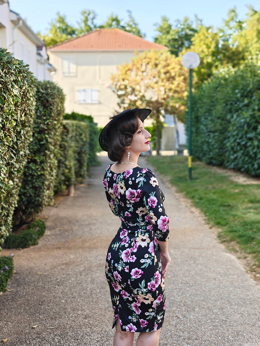 Emily Floral Wiggle Dress